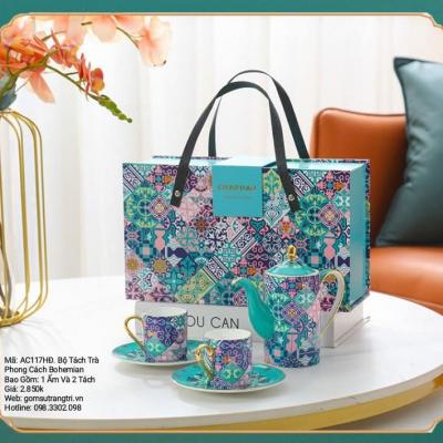 BỘ TÁCH TRÀ PHONG CÁCH BOHEMIAN